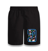 City Roads and Houses in Kids Style Black Shorts - Premium  from W.E.N.S. WIND - Just 7990! Shop now at W.E.N.S. WIND