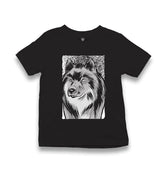 Serious Wolf Kid's Black T-shirt - Premium  from W.E.N.S. WIND - Just 5990! Shop now at W.E.N.S. WIND