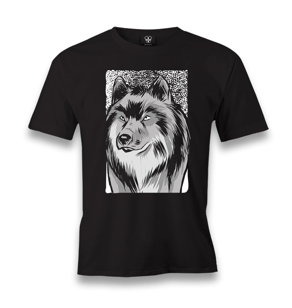 Serious Wolf Men's Black Tshirt - Premium  from W.E.N.S. WIND - Just 6490! Shop now at W.E.N.S. WIND