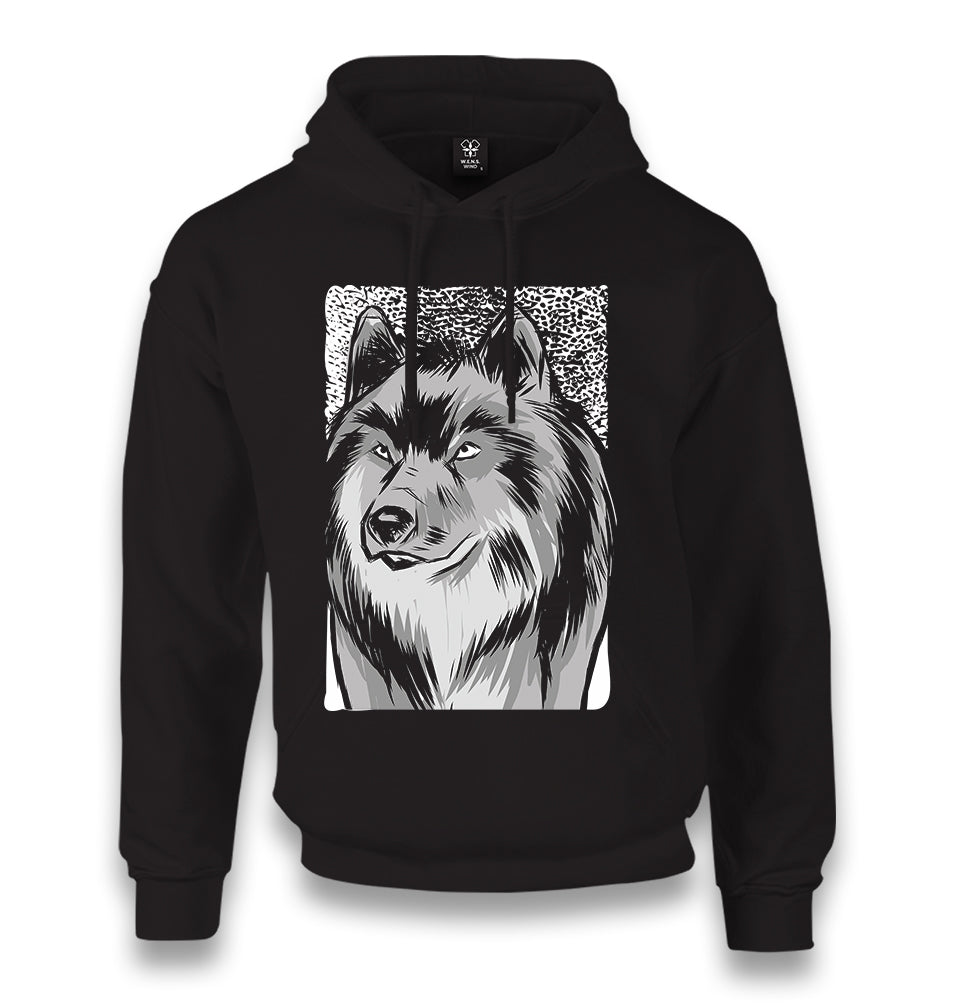 Serious Wolf Unisex Black Hoodie - Premium  from W.E.N.S. WIND - Just 11990! Shop now at W.E.N.S. WIND