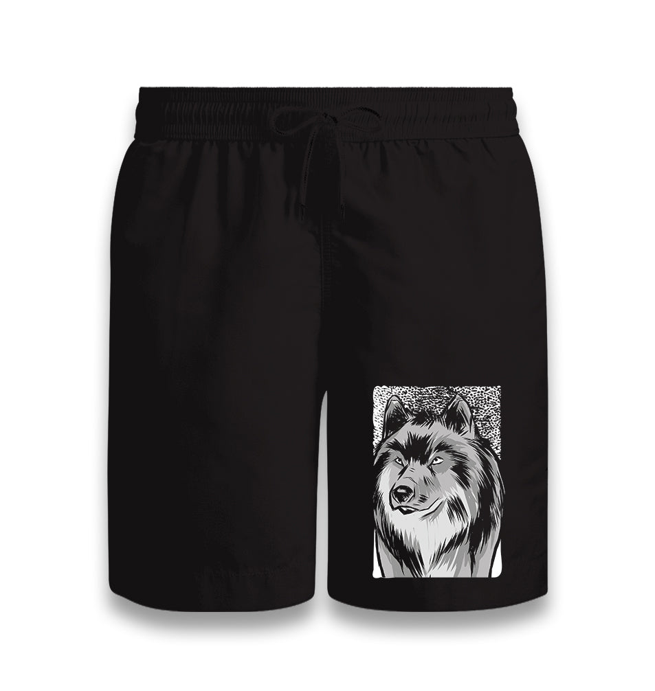 Serious Wolf Black Shorts - Premium  from W.E.N.S. WIND - Just 7990! Shop now at W.E.N.S. WIND