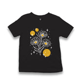 Flowers with Stars Kid's Black T-shirt - Premium  from W.E.N.S. WIND - Just 5990! Shop now at W.E.N.S. WIND