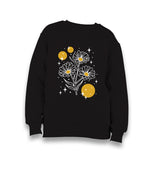 Flowers with Stars Kid's Black Sweatshirt - Premium  from W.E.N.S. WIND - Just 7990! Shop now at W.E.N.S. WIND