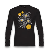 Flowers with Stars Unisex Black Longsleeve - Premium  from W.E.N.S. WIND - Just 7990! Shop now at W.E.N.S. WIND