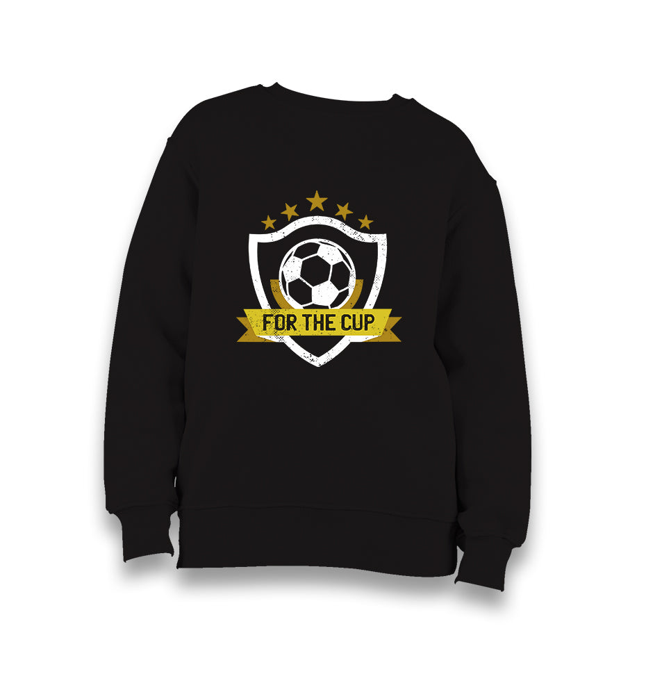 Soccer Logo for the Cup Kid's Black Sweatshirt - Premium  from W.E.N.S. WIND - Just 7990! Shop now at W.E.N.S. WIND