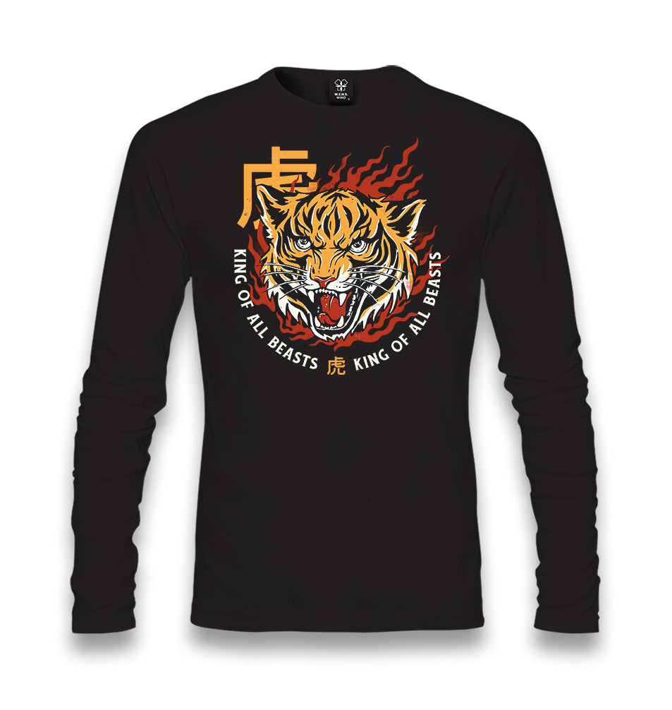 Chinese Tiger King of All Beasts Unisex Black Longsleeve - Premium  from W.E.N.S. WIND - Just 7990! Shop now at W.E.N.S. WIND