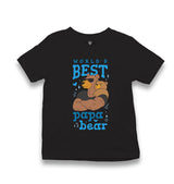 World's Best Papa Bear Kid's Black T-shirt - Premium  from W.E.N.S. WIND - Just 5990! Shop now at W.E.N.S. WIND