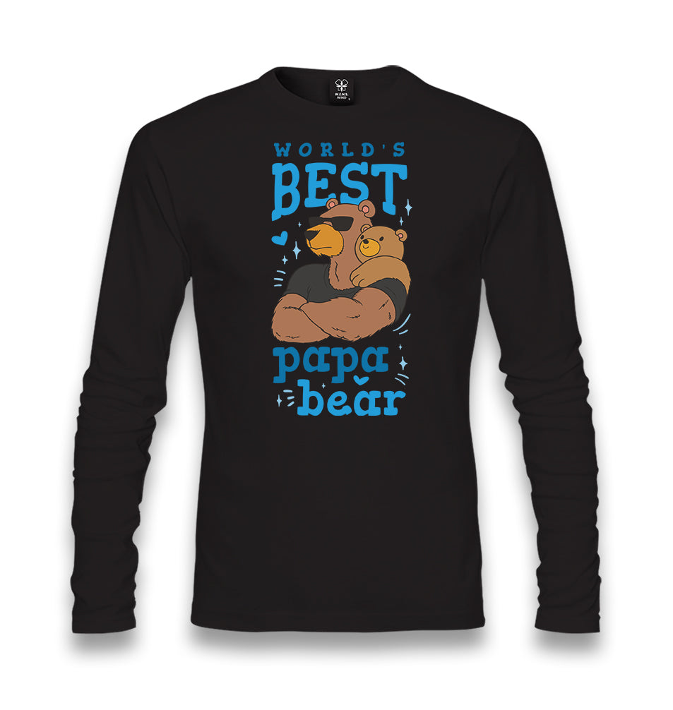 World's Best Papa Bear Unisex Black Longsleeve - Premium  from W.E.N.S. WIND - Just 7990! Shop now at W.E.N.S. WIND