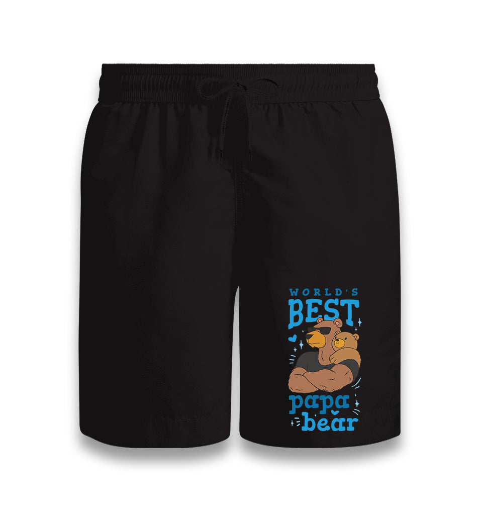 World's Best Papa Bear Black Shorts - Premium  from W.E.N.S. WIND - Just 7990! Shop now at W.E.N.S. WIND