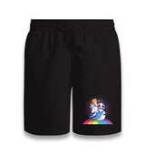 Cute Panda Shark Unicorn Cat on Rainbow Black Shorts - Premium  from W.E.N.S. WIND - Just 7990! Shop now at W.E.N.S. WIND