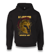 A Warrior Never Gives Up Spartans Helmet Unisex Black Hoodie - Premium  from W.E.N.S. WIND - Just 11990! Shop now at W.E.N.S. WIND