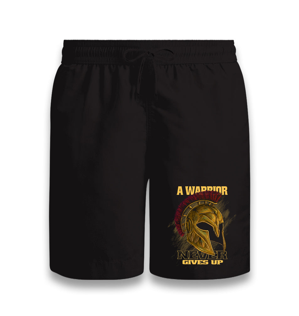A Warrior Never Gives Up Spartans Helmet Black Shorts - Premium  from W.E.N.S. WIND - Just 7990! Shop now at W.E.N.S. WIND