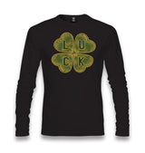 Four Leaf Luck Clover Unisex Black Longsleeve - Premium  from W.E.N.S. WIND - Just 7990! Shop now at W.E.N.S. WIND