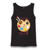 Paint Away the Grey Days Unisex Black Tank Top - Premium  from W.E.N.S. WIND - Just 6490! Shop now at W.E.N.S. WIND