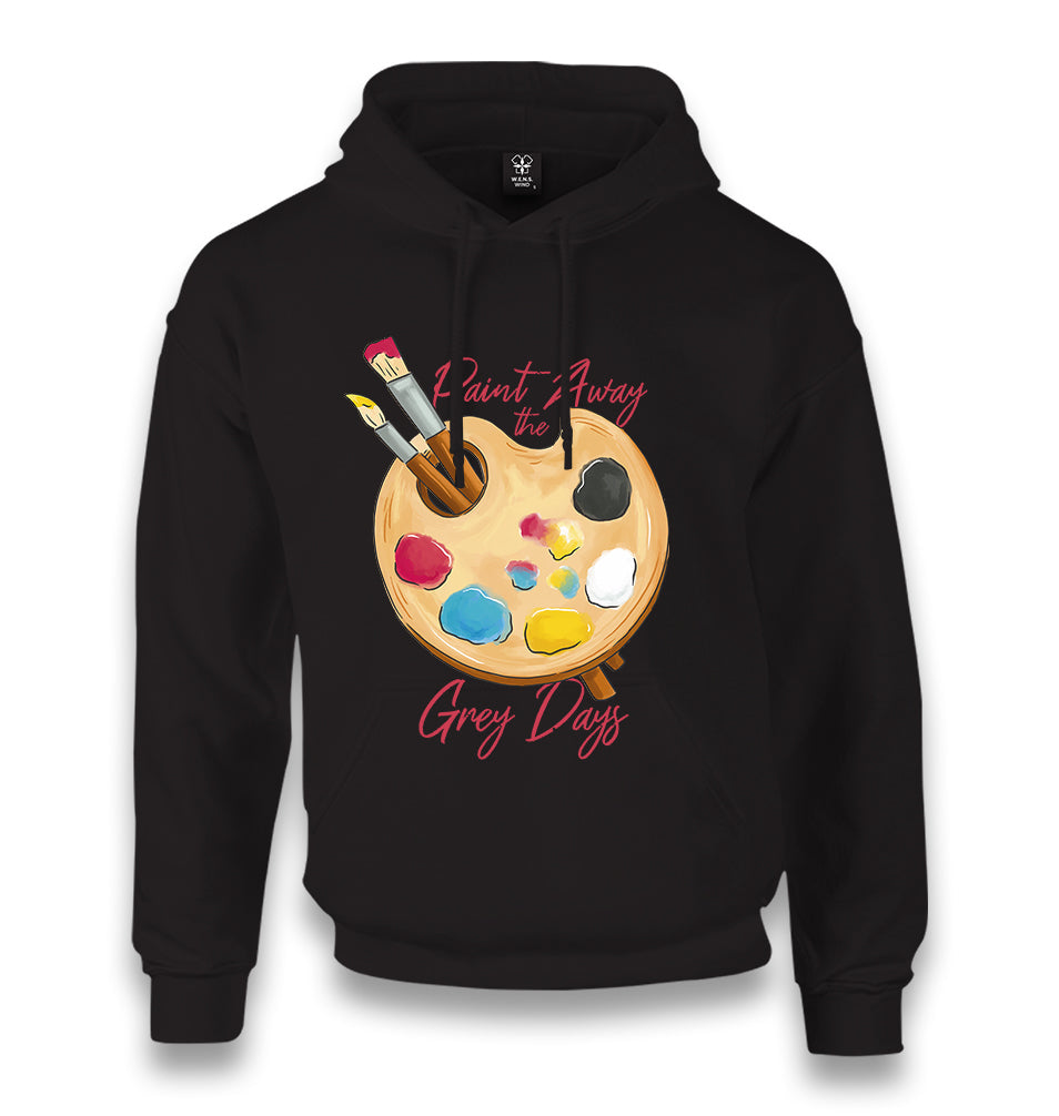 Paint Away the Grey Days Unisex Black Hoodie - Premium  from W.E.N.S. WIND - Just 11990! Shop now at W.E.N.S. WIND