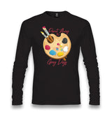 Paint Away the Grey Days Unisex Black Longsleeve - Premium  from W.E.N.S. WIND - Just 7990! Shop now at W.E.N.S. WIND
