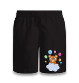 Baby Birthday Bear with Balloons Black Shorts - Premium  from W.E.N.S. WIND - Just 7990! Shop now at W.E.N.S. WIND