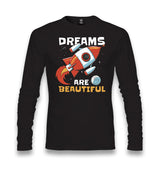 Dreams are Beautiful Space Rocket Unisex Black Longsleeve - Premium  from W.E.N.S. WIND - Just 7990! Shop now at W.E.N.S. WIND