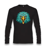 A Turquoise Eagle Face Unisex Black Longsleeve - Premium  from W.E.N.S. WIND - Just 7990! Shop now at W.E.N.S. WIND