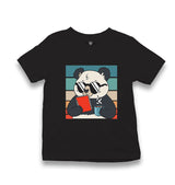 Panda with Sunglasses Reading a Book Kid's Black T-shirt - Premium  from W.E.N.S. WIND - Just 5990! Shop now at W.E.N.S. WIND