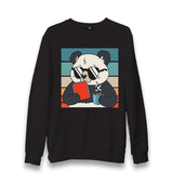 Panda with Sunglasses Reading a Book Unisex Black Sweatshirt - Premium  from W.E.N.S. WIND - Just 10990! Shop now at W.E.N.S. WIND