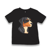 Cute Dog Illustration Kid's Black T-shirt - Premium  from W.E.N.S. WIND - Just 5990! Shop now at W.E.N.S. WIND