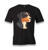 Cute Dog Illustration Men's Black Tshirt - Premium  from W.E.N.S. WIND - Just 6490! Shop now at W.E.N.S. WIND