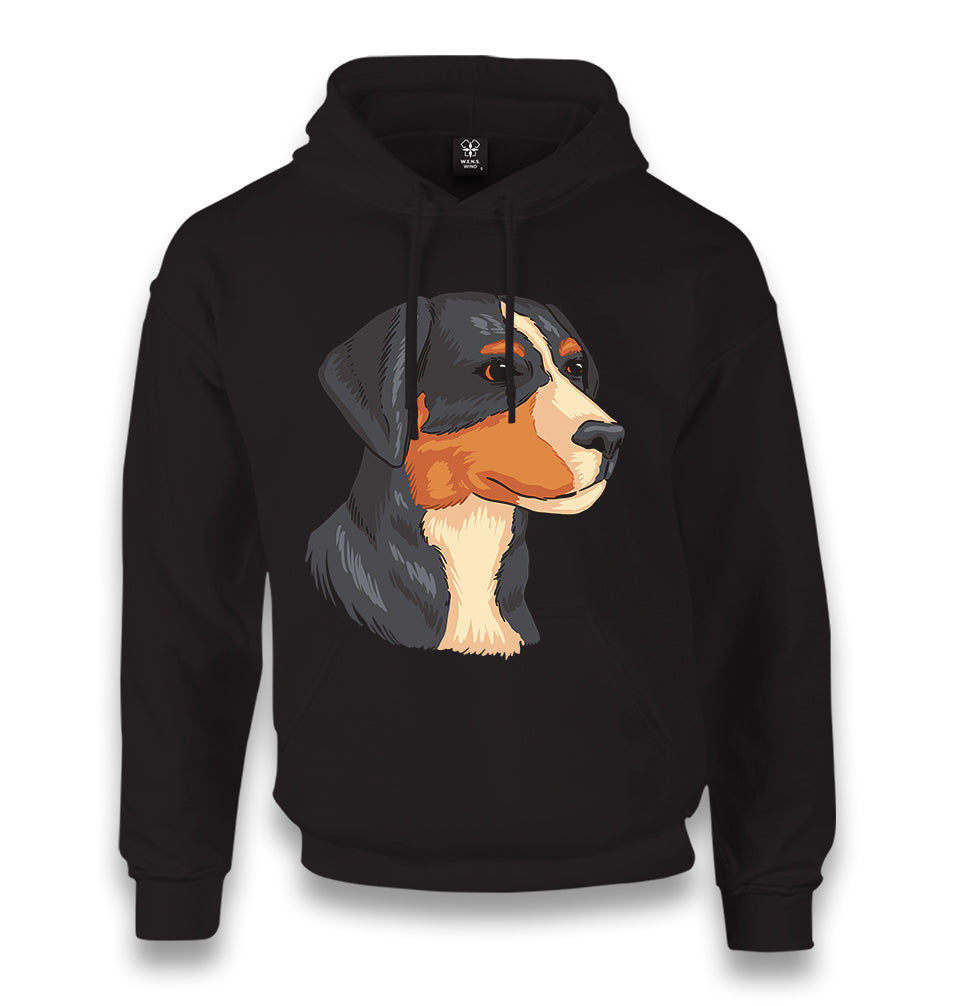 Cute Dog Illustration Unisex Black Hoodie - Premium  from W.E.N.S. WIND - Just 11990! Shop now at W.E.N.S. WIND