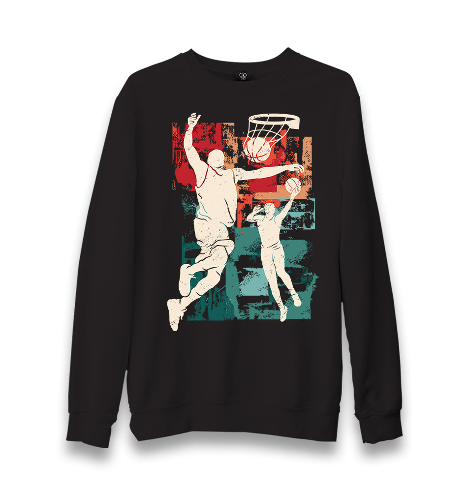 Basketball Players Dunking a Ball Unisex Black Sweatshirt - Premium  from W.E.N.S. WIND - Just 10990! Shop now at W.E.N.S. WIND