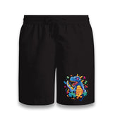 Dinosaur with Puzzle Pieces Around Black Shorts - Premium  from W.E.N.S. WIND - Just 7990! Shop now at W.E.N.S. WIND