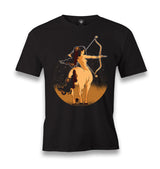 Sagittarius Zodiac Sign A Woman with a Bow and an Arrow Men's Black Tshirt - Premium  from W.E.N.S. WIND - Just 6490! Shop now at W.E.N.S. WIND