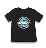 Education is Important but Fishing is Importanter Kid's Black T-shirt - Premium  from W.E.N.S. WIND - Just 5990! Shop now at W.E.N.S. WIND