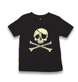 Pirate Skull with an Eye Patch Kid's Black T-shirt - Premium  from W.E.N.S. WIND - Just 5990! Shop now at W.E.N.S. WIND