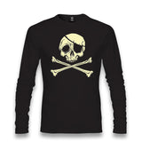 Pirate Skull with an Eye Patch Unisex Black Longsleeve - Premium  from W.E.N.S. WIND - Just 7990! Shop now at W.E.N.S. WIND