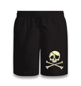 Pirate Skull with an Eye Patch Black Shorts - Premium  from W.E.N.S. WIND - Just 7990! Shop now at W.E.N.S. WIND