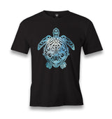 Blue Sea Turtle with Special Knots Men's Black Tshirt - Premium  from W.E.N.S. WIND - Just 6490! Shop now at W.E.N.S. WIND