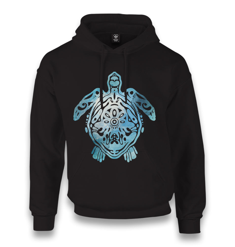 Blue Sea Turtle with Special Knots Unisex Black Hoodie - Premium  from W.E.N.S. WIND - Just 11990! Shop now at W.E.N.S. WIND