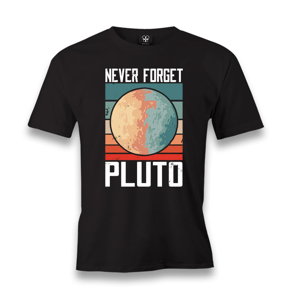 Never Forget Pluto Men's Black Tshirt - Premium  from W.E.N.S. WIND - Just 6490! Shop now at W.E.N.S. WIND