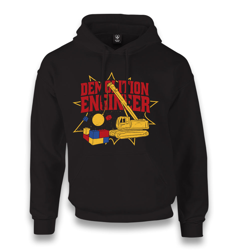 Demoliation Engineer Unisex Black Hoodie - Premium  from W.E.N.S. WIND - Just 11990! Shop now at W.E.N.S. WIND