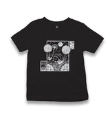 Hedgehog with Dandelions and Flowers Kid's Black T-shirt - Premium  from W.E.N.S. WIND - Just 5990! Shop now at W.E.N.S. WIND