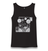 Hedgehog with Dandelions and Flowers Unisex Black Tank Top - Premium  from W.E.N.S. WIND - Just 6490! Shop now at W.E.N.S. WIND