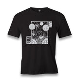 Hedgehog with Dandelions and Flowers Men's Black Tshirt - Premium  from W.E.N.S. WIND - Just 6490! Shop now at W.E.N.S. WIND