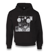 Hedgehog with Dandelions and Flowers Unisex Black Hoodie - Premium  from W.E.N.S. WIND - Just 11990! Shop now at W.E.N.S. WIND