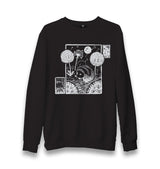 Hedgehog with Dandelions and Flowers Unisex Black Sweatshirt - Premium  from W.E.N.S. WIND - Just 10990! Shop now at W.E.N.S. WIND
