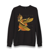 Ancient Egypt Goddess Isis and Wall Paintings Unisex Black Sweatshirt - Premium  from W.E.N.S. WIND - Just 10990! Shop now at W.E.N.S. WIND