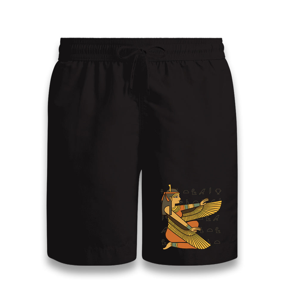 Ancient Egypt Goddess Isis and Wall Paintings Black Shorts - Premium  from W.E.N.S. WIND - Just 7990! Shop now at W.E.N.S. WIND