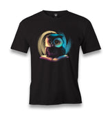 Cute Owl Over a Book Men's Black Tshirt - Premium  from W.E.N.S. WIND - Just 6490! Shop now at W.E.N.S. WIND