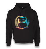 Cute Owl Over a Book Unisex Black Hoodie - Premium  from W.E.N.S. WIND - Just 11990! Shop now at W.E.N.S. WIND
