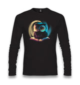Cute Owl Over a Book Unisex Black Longsleeve - Premium  from W.E.N.S. WIND - Just 7990! Shop now at W.E.N.S. WIND
