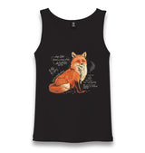 Fox Sketch with Handwritten Notes Unisex Black Tank Top - Premium  from W.E.N.S. WIND - Just 6490! Shop now at W.E.N.S. WIND